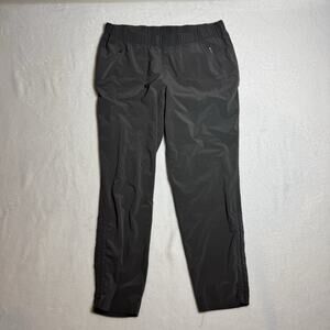 Orvis Sz L Quick Dry Stretch Leisure Gray Sports Pants Ruched Leg Zip Pockets